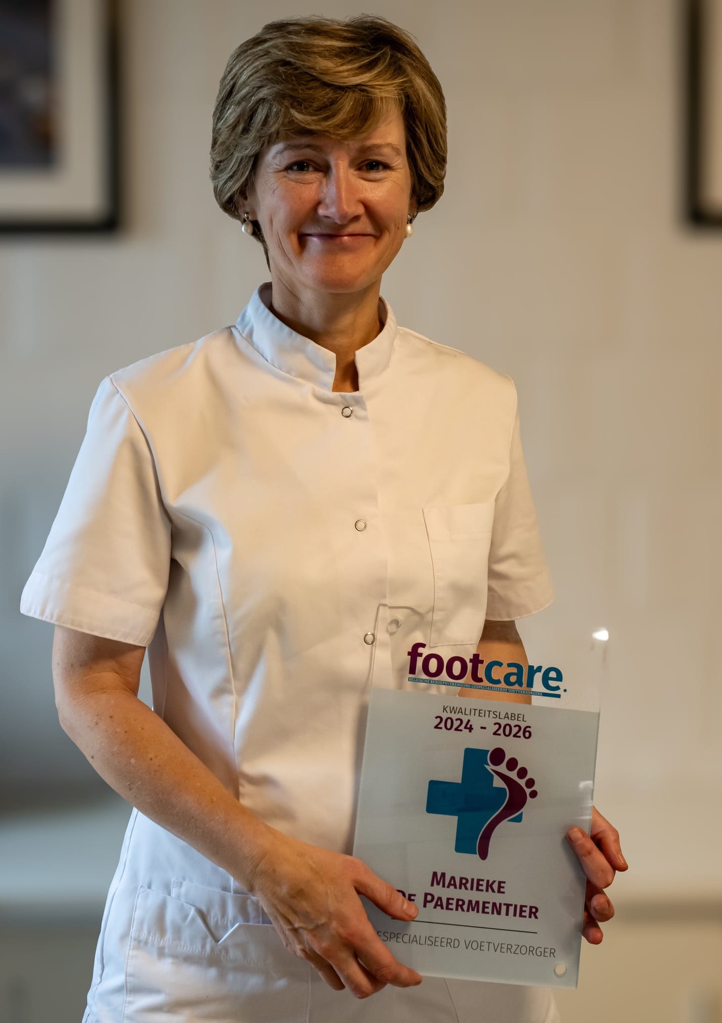 Marieke met Footcare kwaliteitslabel